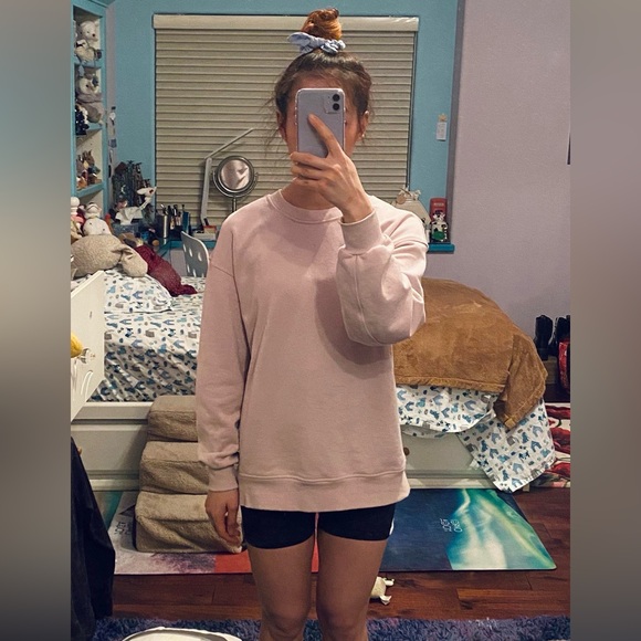 Pink Lululemon Perfectly Oversized Crewneck Sweatshirt - Picture 1 of 4